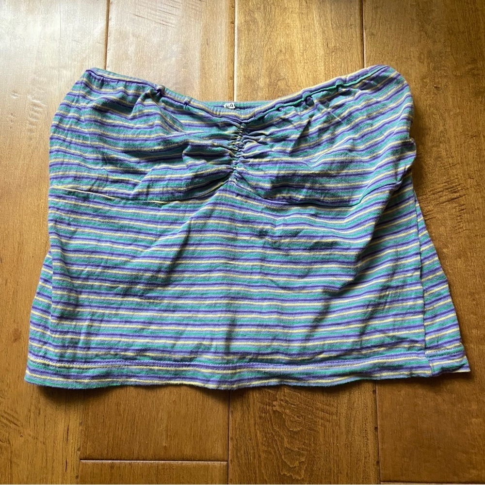 Vintage euro summer striped Tube Top